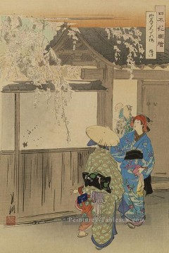 nihon hana zue 1896 Ogata Gekko Japanese Peinture à l'huile